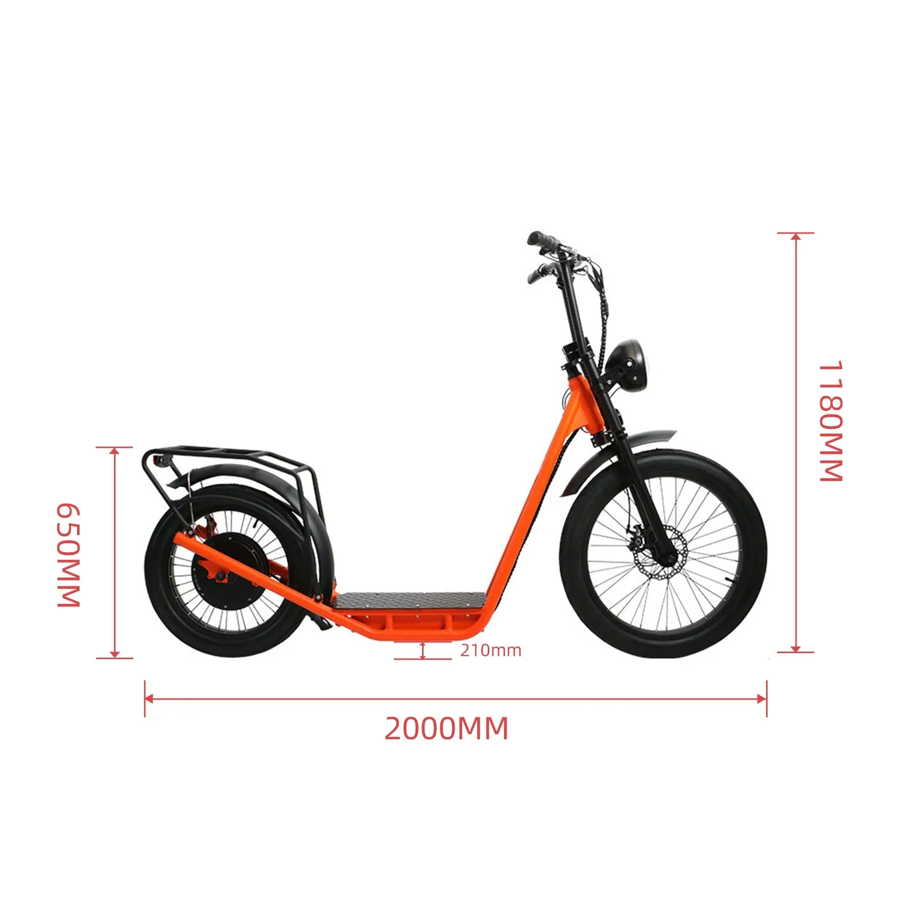Eunorau JUMBO Electric Scooter - 48V, 1000W hub motor, 15.6Ah - 100% Financing Available! - Image 9
