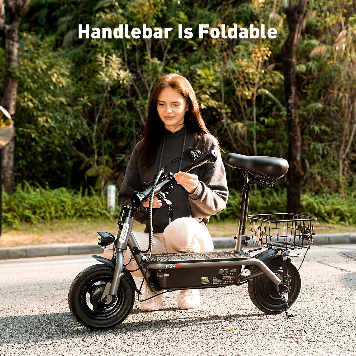 iScooter F2 36V 500W Electric Scooter with Seat, 10" Pneumatic Tire, 19 MPH, Max Range 21 miles - Image 10