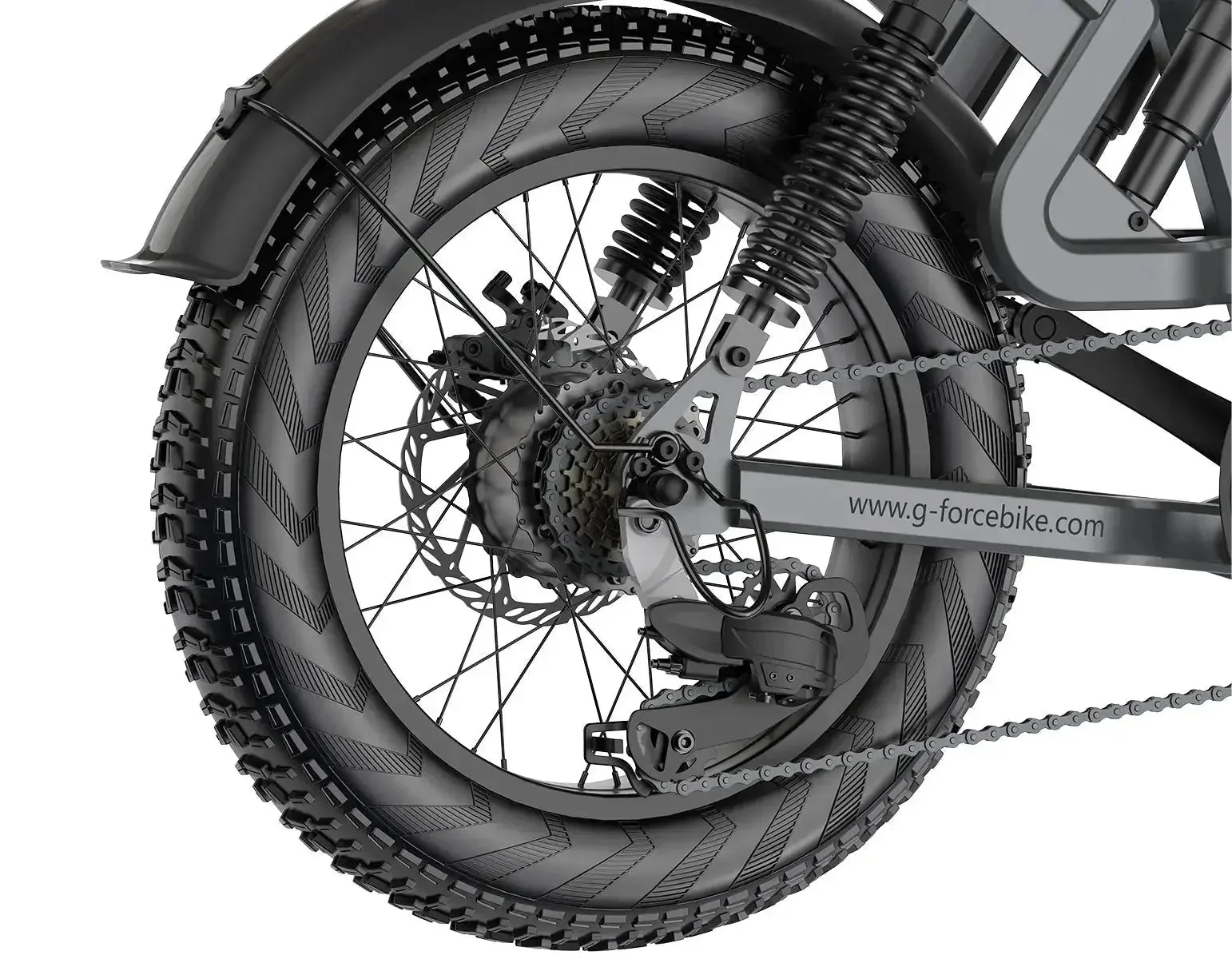 G-FORCE RS Full Suspension Fat Tire 48V 750W 60-100 Mile Range Electric Bike with Dual Hydraulic Brakes - 100% Financing Available! - Image 7