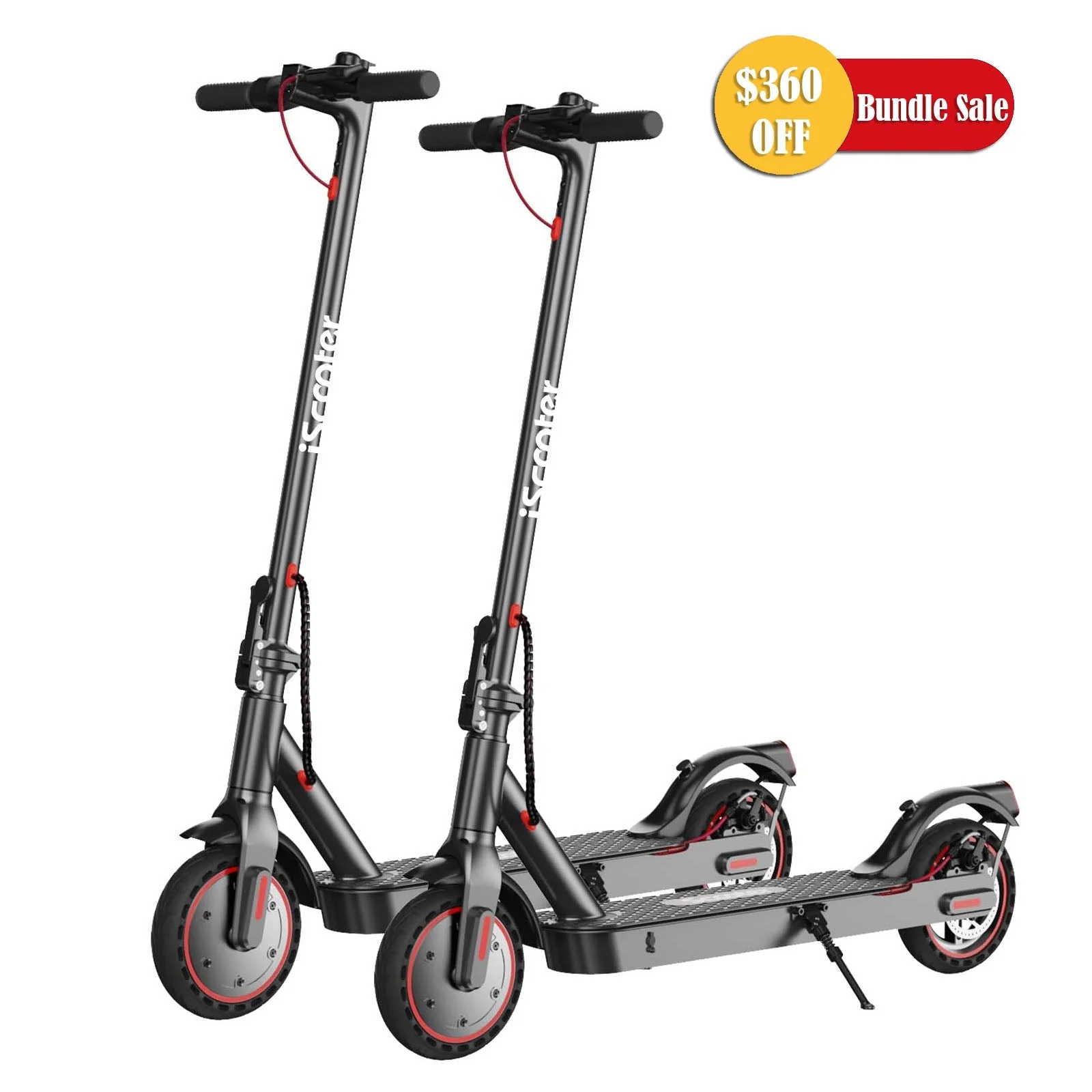 iScooter i9 Foldable Commuter Electric Scooter 42V, 350W 18MPH 19-Mile Range - 100% Financing Available! - Image 3