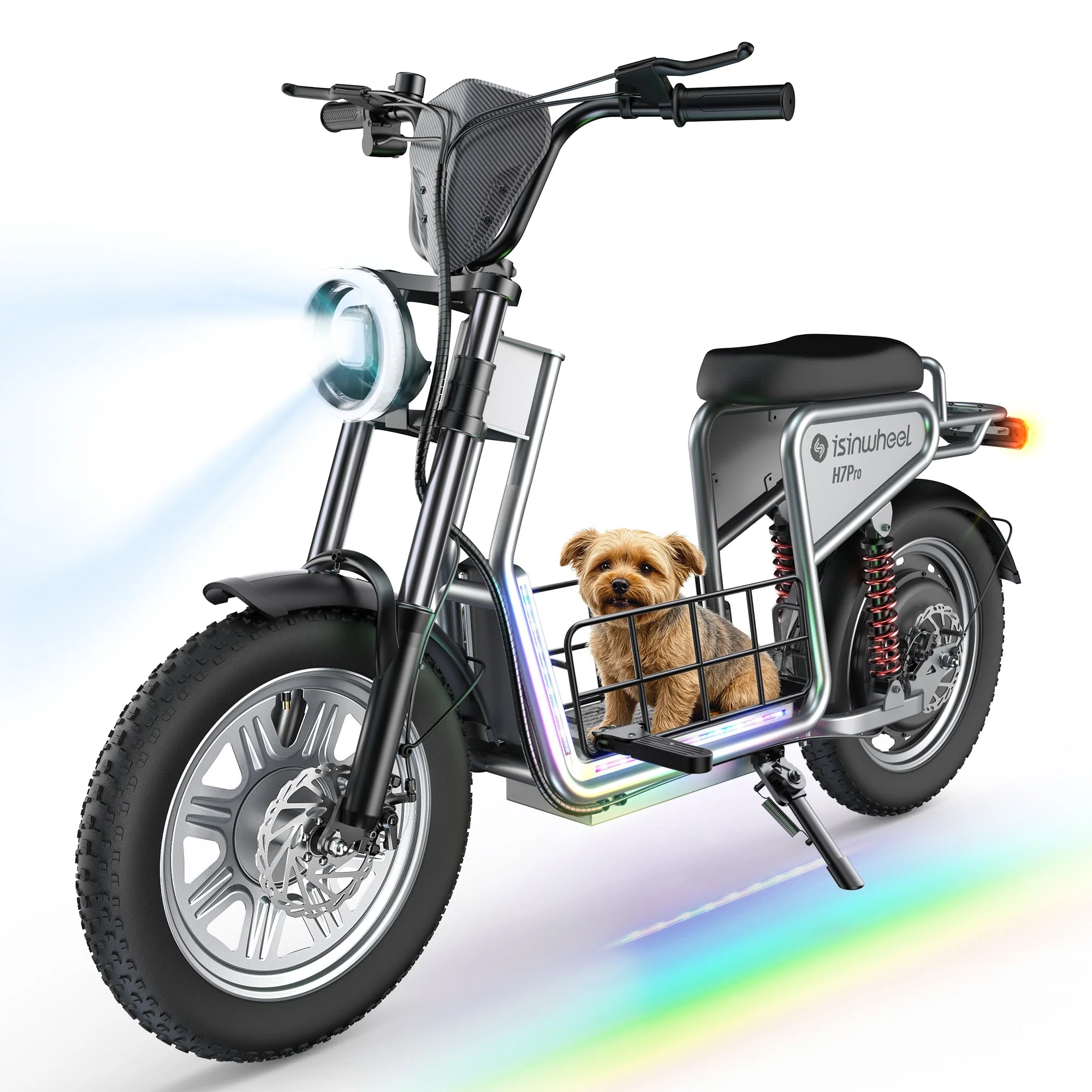 iSinwheel H7Pro 1200W Seat-Equipped High-Performance Commuter Electric Scooter - 1200W - 48V 18.2Ah - 38mph - 100% Financing Available!