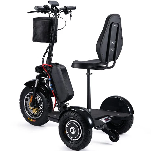 MotoTec Electric Trike 48V 900W Lithium, 3-wheel scooter, dual brushless hub motors, removable seat with backrest, basket - 100% Financing Available! - Image 4