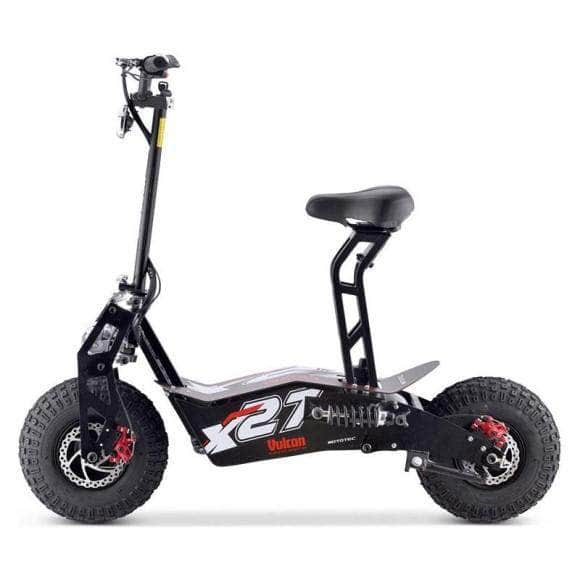 MotoTec Vulcan 48v 1600w Foldable Electric Scooter - seat included, fat tire, dual headlights - 100% Financing Available! - Image 6