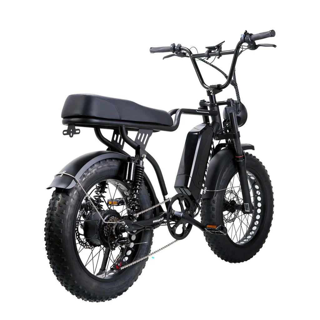 Nakto F2 and F2 Plus Electric Bike - 48V, 750W peak, 16Ah, range 60 miles, max speed 28 mph, max load 400 lbs., banana seat - Image 2