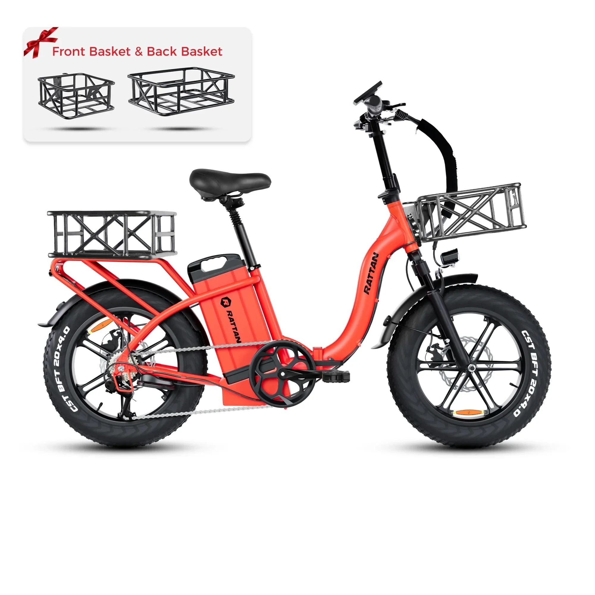 Rattan LF ULTRA 1000W 48V 40.5Ah Brushless Gear Hub Motor Full Suspension Fat Tire 4.0 Foldable 2-Seater Step-Through Electric Bike with Hydraulic Brakes and Max Range of 120 Miles! - 100% Financing Available! - Coming May 2026 - Image 13