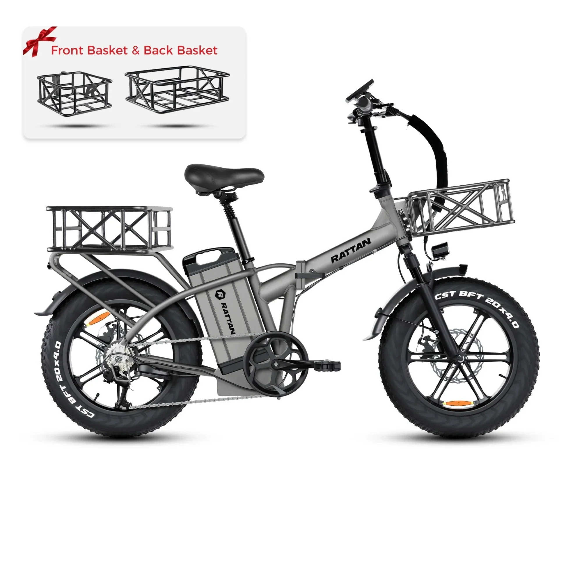 Rattan LM ULTRA 1000W 48V 40.5Ah Brushless Gear Hub Motor Full Suspension Fat Tire 4.0 Foldable 2-Seater Electric Bike with Hydraulic Brakes and Max Range of 120 Miles! - Financing Available! - Coming May 2026 - Image 5