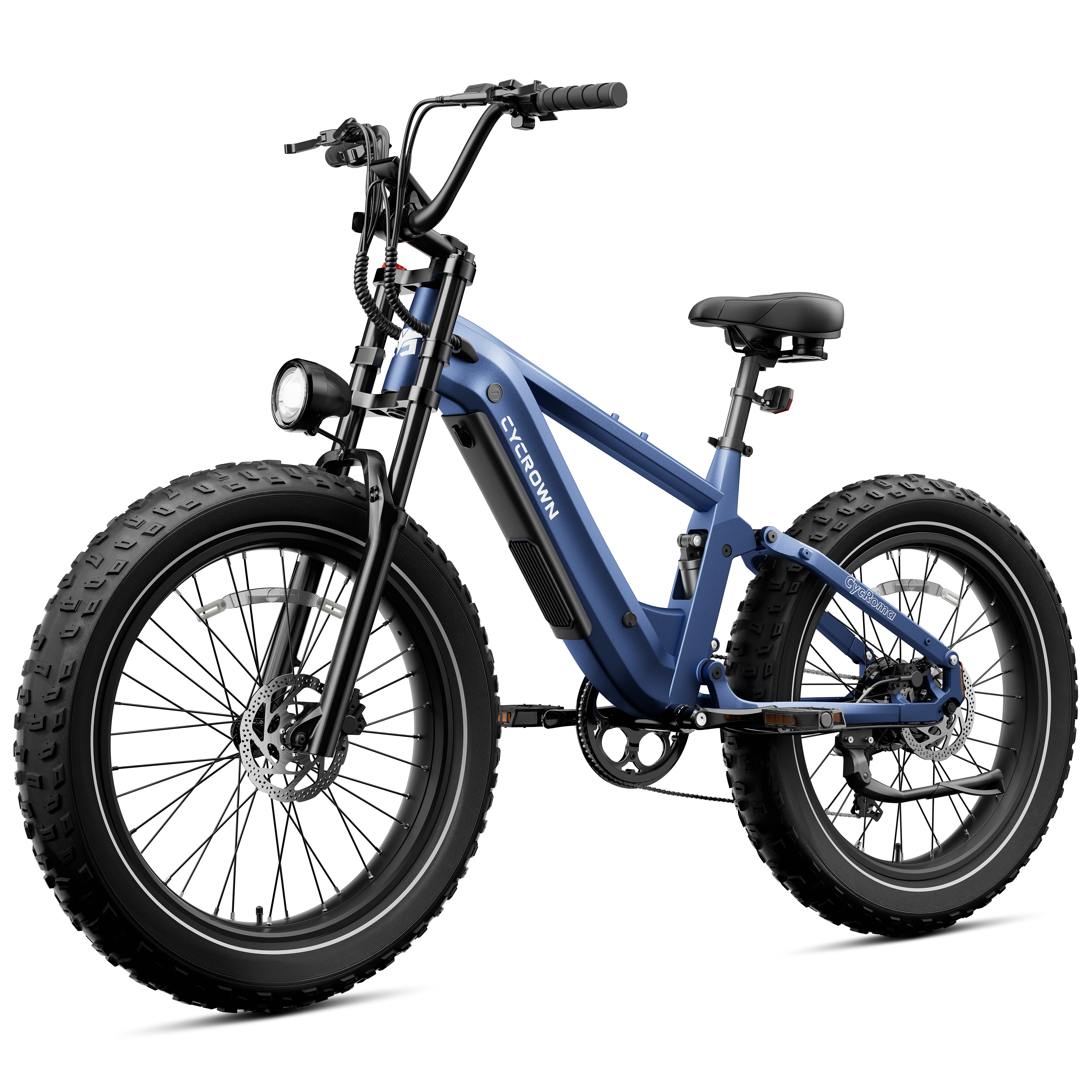 Cycrown Roma All-Terrain Fat Tire Electric Bike - 48V 20Ah 750W (1500W peak), Shimano 8-speed, full suspension, hydraulic brakes - 100% Financing Available! - Image 3