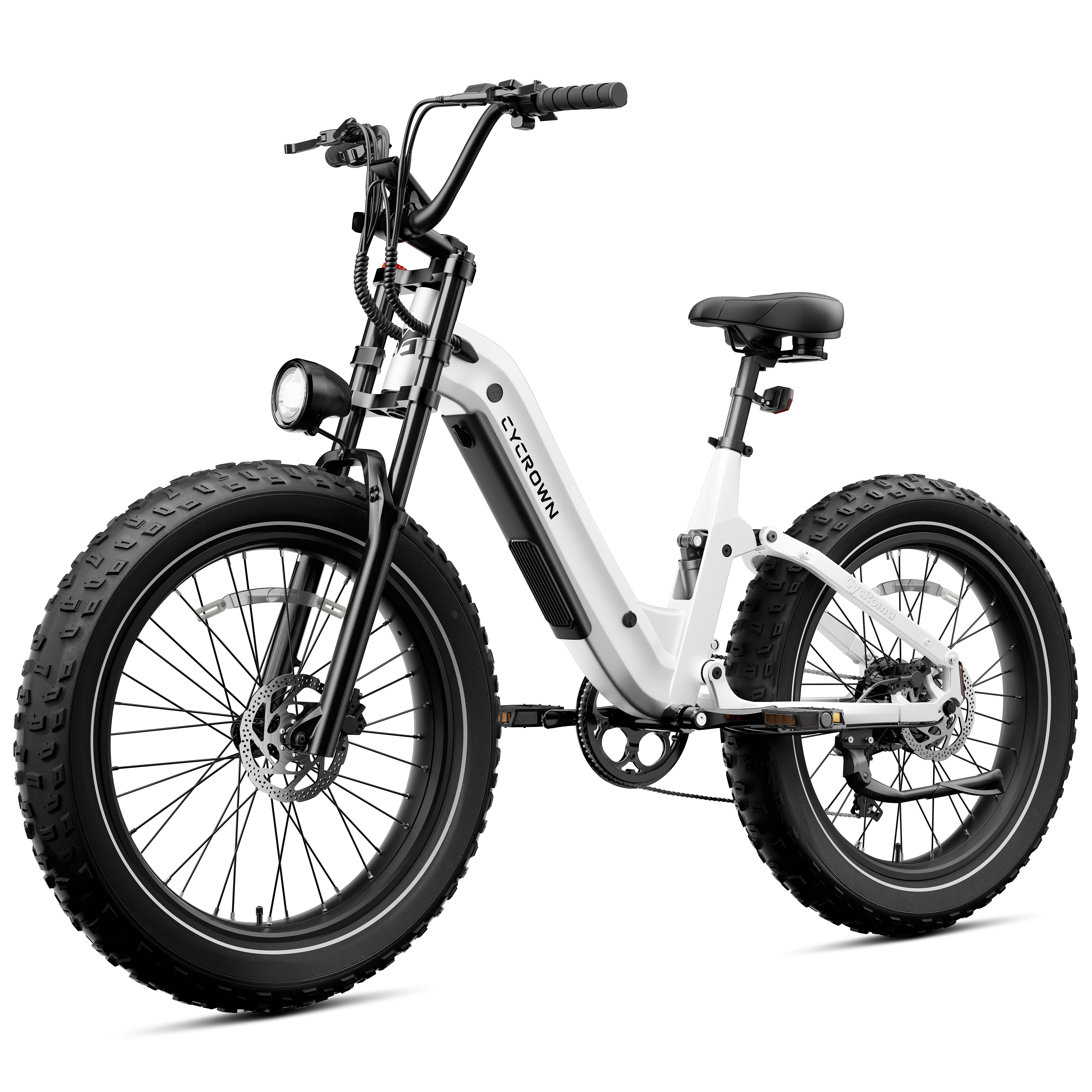 Cycrown Roma All-Terrain Fat Tire Electric Bike - 48V 20Ah 750W (1500W peak), Shimano 8-speed, full suspension, hydraulic brakes - 100% Financing Available! - Image 33