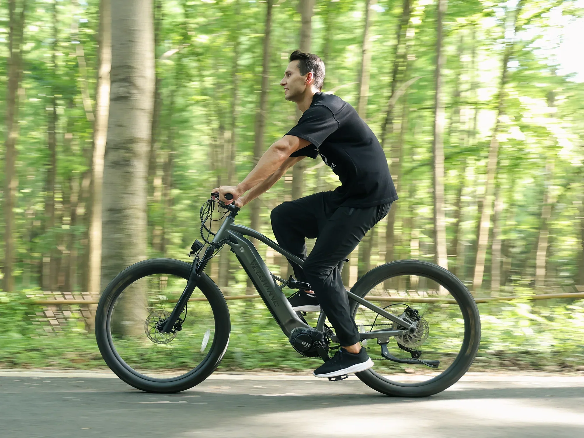 Velowave Forest SM MTB Electric Mountain Bike with Air Suspension - 48V 15Ah 500W, 28MPH, Range 60 Miles, Torque Sensor, Hydraulic Brakes - 100% Financing Available! - Image 4